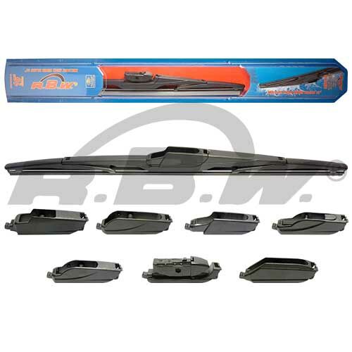 7 ADAPTÖRLÜ PLASTİK MULTI-FIT 400mm, (16''),  RBW ARKA SİLECEK 95016 SİLGİ SÜPÜRGESİ