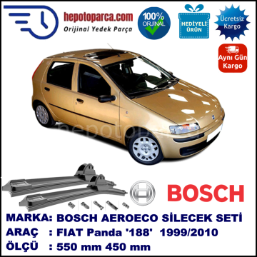 FIAT Punto [188..] 07.1999-12.2010, 550 / 450 mm. BOSCH AEROECO Aparatlı Muz Silecek