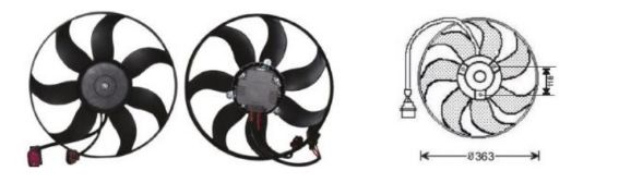RFM1915 FAN MOTORU VW GOLFV/JETTA OCTAVIA 1.4 TSI