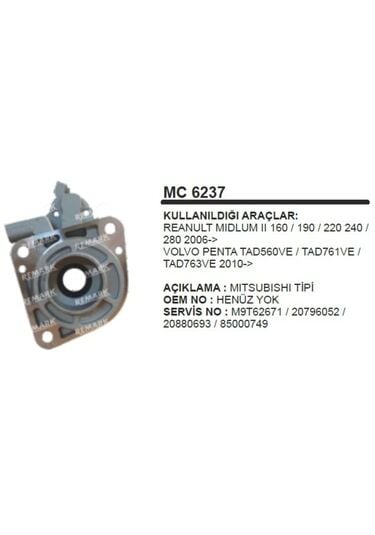 MC6237 PİNYON KAPAĞI  VOLVO PENTA/MARINE FH12-FM16