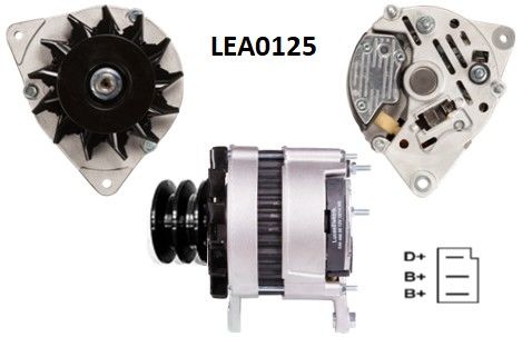 LEA0125  ALTERNATOR A127/14V/55A MOTORSAZAN E NGINES -PERKINS