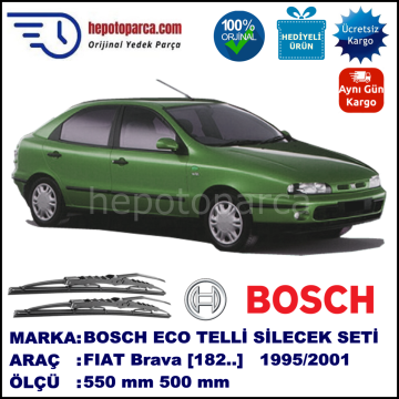 FIAT Brava [182..] 10.95-09.01 550 / 500 mm. BOSCH ECO Telli Silecek 2'li Takım