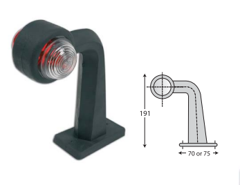 YD-D 0234 UÇ HAT İŞARET LAM.90 AÇILI 191 MM