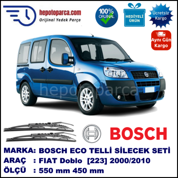 FIAT Doblo [223..] 07.00-12.10 550 / 450 mm. BOSCH ECO Telli Silecek 2'li Takım