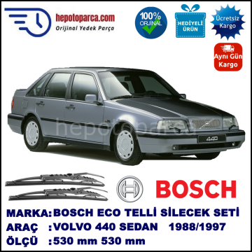 VOLVO 440  09.88-07.97 530 / 530 mm. BOSCH ECO Telli Silecek 2'li Takım