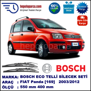 FIAT Panda [169..] 10.03-12.12 550 / 400 mm. BOSCH ECO Telli Silecek 2'li Takım