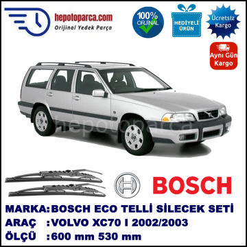 VOLVO XC70 I  08.02-07.03 600 / 530 mm. BOSCH ECO Telli Silecek 2'li Takım