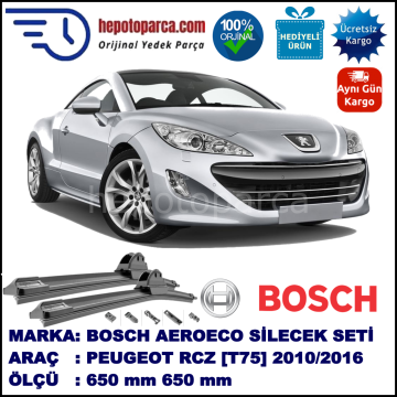 PEUGEOT RCZ [T75]  01.2010-..., 650 / 650 mm. BOSCH AEROECO Aparatlı Muz Silecek