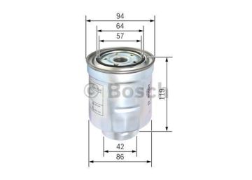TOYOTA Auris 1.4 D-4D (10.2012 - 01.2018) BOSCH Filtre Seti filitre