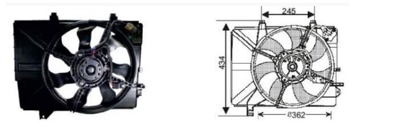RFM3004 FAN MOTORU HYUNDAI GETZ 2005-> RADYATOR