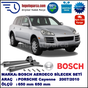 PORSCHE Cayenne [9PA] 02.2007-08.2010, 650 / 650 mm. BOSCH AEROECO Aparatlı Muz Silecek