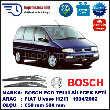 FIAT Ulysse [121..] 09.94-09.02 650 / 500 mm. BOSCH ECO Telli Silecek 2'li Takım