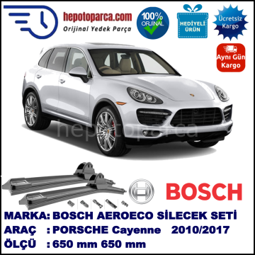 PORSCHE Cayenne [92A] 09.2010-..., 650 / 650 mm. BOSCH AEROECO Aparatlı Muz Silecek