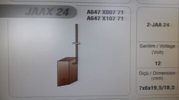 MEGA JAAX-24    ALTERNATÖR KÖMÜRÜ MAZDA-MITSUBISHI