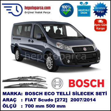FIAT Scudo [272..] 01.07-... 700 / 500 mm. BOSCH ECO Telli Silecek 2'li Takım