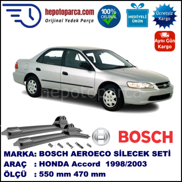 HONDA Accord Sedan [CG/CH/CL] 10.1998-02.2003, 550 / 470 mm. BOSCH AEROECO Aparatlı Muz Silecek