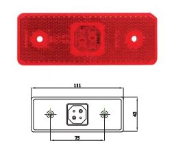 3070-M003Y20-A LED ARKA POZİSYON LAMBA 24V/ SOKETL
