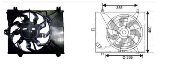 RFM3040 FAN MOTORU HYUNDAI I-10 2008->2012