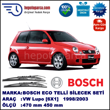 VW Lupo [6X1] 06.98-05.03 530 /  mm. BOSCH ECO Telli Silecek 2'li Takım