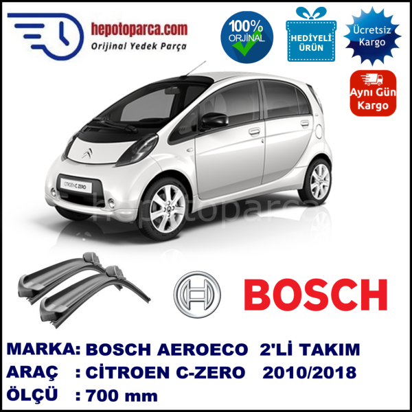 CITROEN C-Zero  10.2010-..., 700 / - mm. BOSCH AEROECO Aparatlı Muz Silecek
