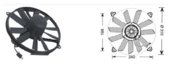 RFM3500 FAN MOTORU MERCEDES W124 KASA 93-95