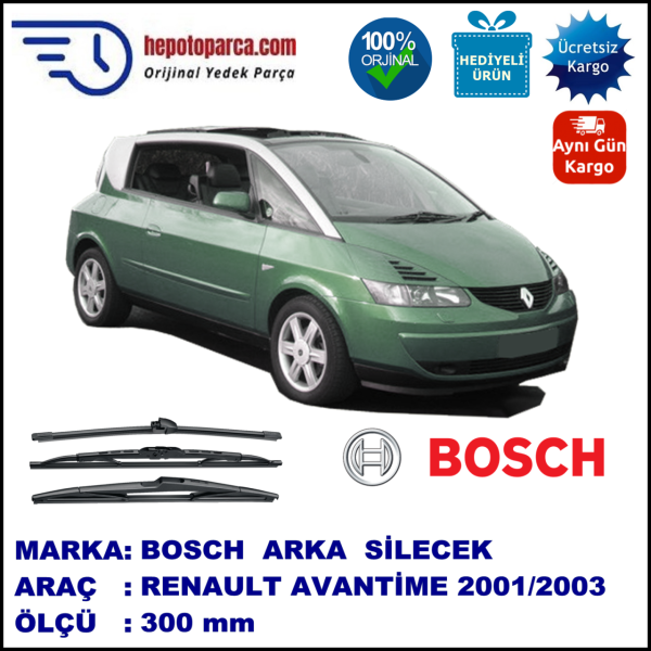 RENAULT Avantime [XEO] 300 mm 09.2001-12.2003 BOSCH Arka Silecek