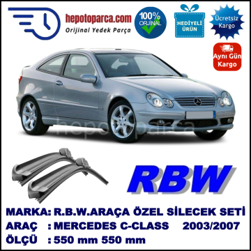 MERCEDES C COUPÉ MUZ SİLECEK TAKIMI RBW ARACA ÖZEL [CL203] (2003-2008)