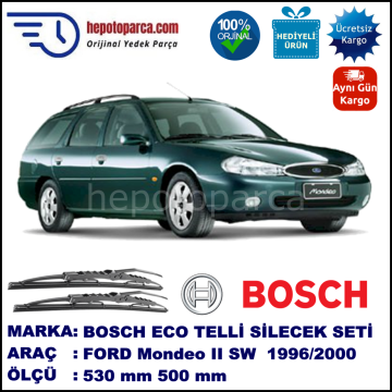 FORD Mondeo II Turnier [97] 08.96-09.00 530 / 500 mm. BOSCH ECO Telli Silecek 2'li Takım