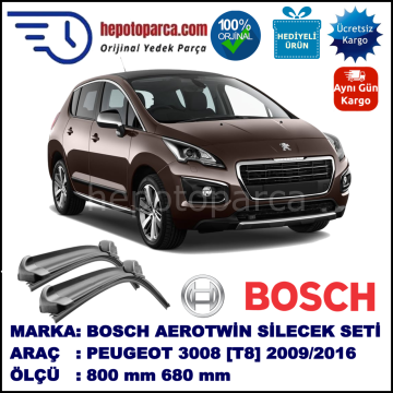 PEUGEOT 3008 [T8] 05.2009-... 800/680 mm Bosch Aerotwin Araca Özel Silecek