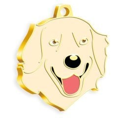 Altın Kaplama Golden Retriever Köpek Künyesi