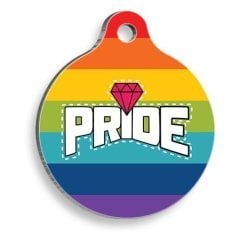 Gökkuşaklı Pride Yuvarlak Kedi ve Köpek Künyesi