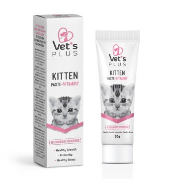 Vet's Plus Hamile ve Yavru Kediler için Kalsiyumlu Multi Vitamin Kedi Macunu 30gr