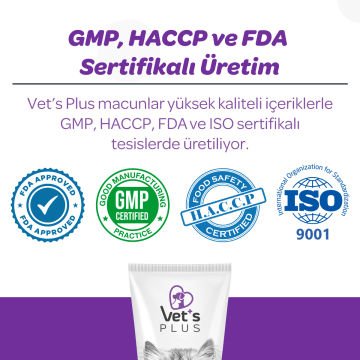 Vet's Plus Sterilised Kısırlaştırılmış Kediler için Malt Kedi Macunu 100gr