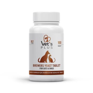 Vet's Plus Brewers Yeast Sindirim Sistemi Düzenleyici Kedi ve Köpek Sarımsaklı Maya Tableti (100'lü)