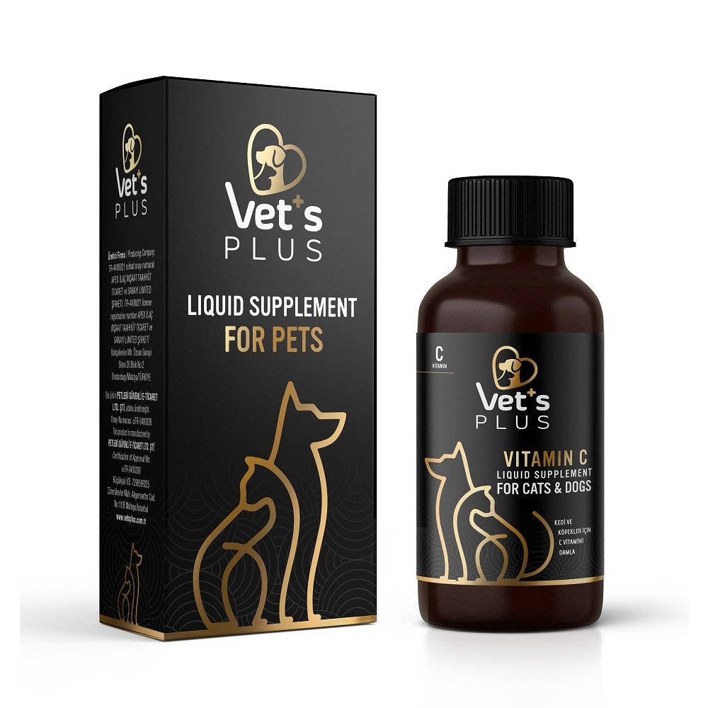 Vet's Plus Vitamin C Kedi ve Köpekler için Sıvı Vitamin Damla 100ml