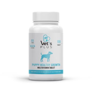 Vet's Plus Puppy Multivitamin Yavru Köpekler için Sağlıklı Gelişimi Destekleyici Tablet (100'lü)