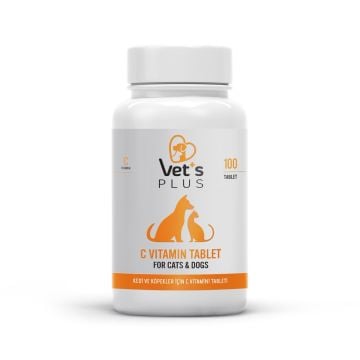 Vet's Plus C Vitamin Kedi ve Köpekler için Vitamin Tablet (100'lü)