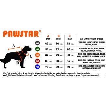 PawStar Neon Yeşil Railway Büyük Irk Yelek