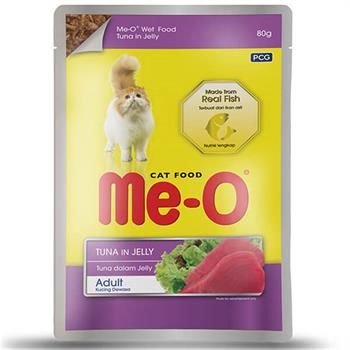 Me-O Pounch Jöle İçerisinde Ton Balıklı Yetişkin Kedi Konservesi 80 Gr