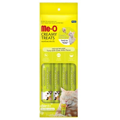 Me-O Creamy Treats Ton Balıklı ve Keçi Sütlü Kedi Ödül Maması 4 X15 Gr