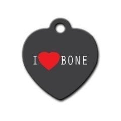 I Love Bone Kalp Kedi Köpek Künyesi