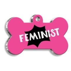 Feminist Kemik Şekilli Kedi Köpek Künyesi