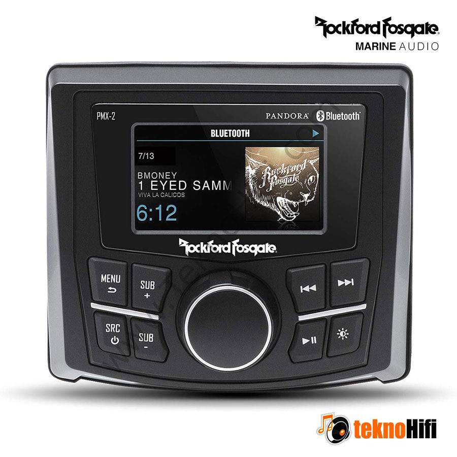 RockFord PMX-2 Marine Compact AM / FM / WB Dijital Medya Alıcısı 2.7 ''Ekran