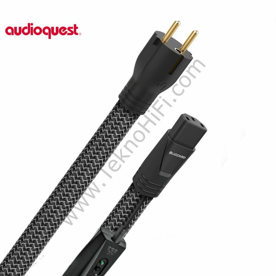 Audioquest Blizzard Low-Z / Noise-Dissipation 3-Pole Power Cable '1 Metre'