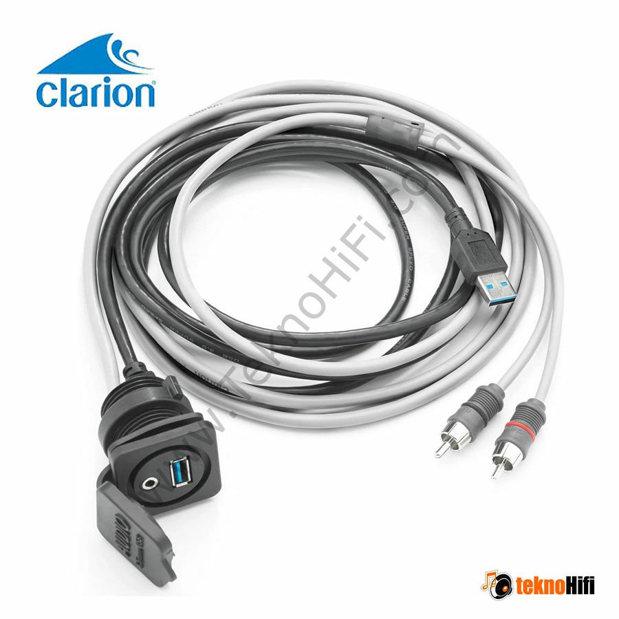 Clarion CMC-USB/3,5MM-PNL Panel Montajı için Birleşik 3,5 mm Ses Jakı ve 9 Kablolu USB Bağlantı Noktası