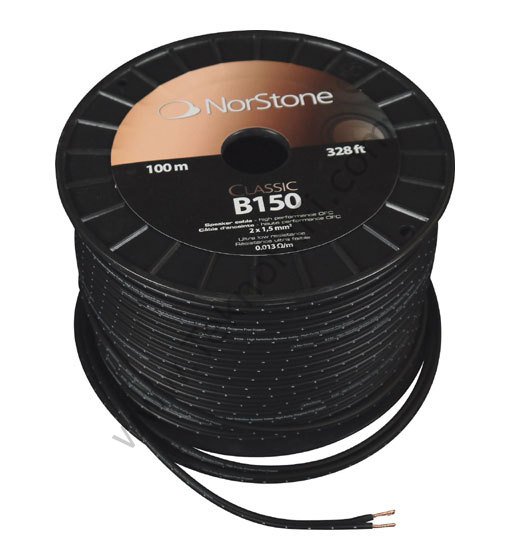 Norstone Classic Black 2x1.5 mm Hoparlör kablosu '1 Metre'