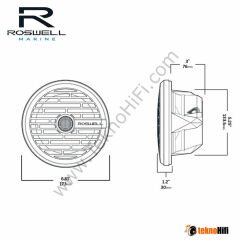 Roswell Marine C920-1601 R1 6,5'' RGB Led Hoparlör 'Çift'