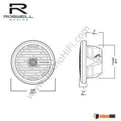 Roswell Marine C920-1600 R1 6,5'' RGB Led Hoparlör 'Çift'