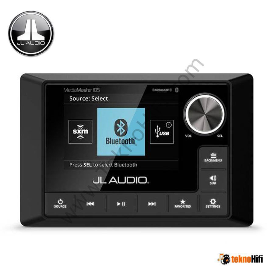 JL Audio MM105 Tam Renkli LCD Ekranlı Hava Koşullarına Dayanıklı Kaynak Ünitesi