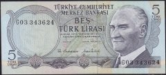 6.Emisyon 2.Tertip 5 Lira G03 343624 Çilaltı